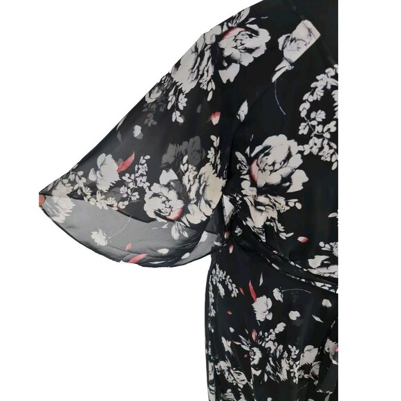 City Chic Women Hight Low Real Wrap Maxi Ruffle Dress Plus L/20 No Camisole 284A - Picture 4 of 7